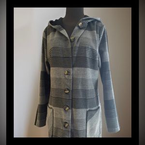 Maxi hooded sweater coat